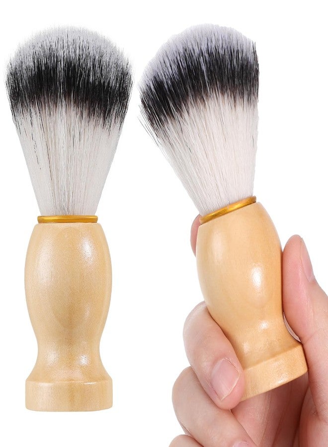 KALLORY 2pcs Men Beard Brush: Gentle Beard Care Soft Bristles Brush With Ergonomic Handle For Precise Grooming - Daily Travel Use - Image 1